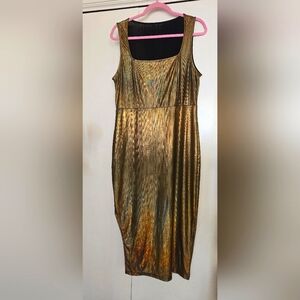 Women Gold Dress SHEIN Formal Elegant
